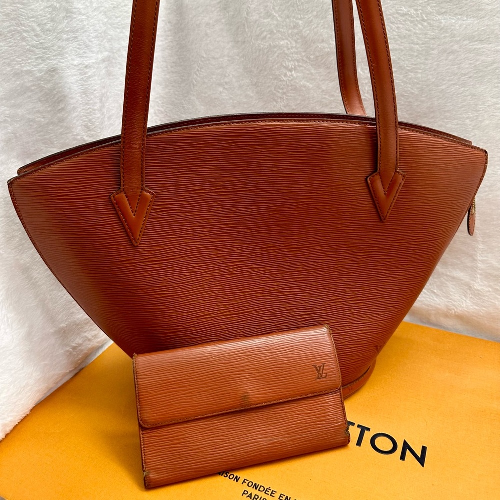 Louis Vuitton Epi Saint Jacques Shoulder Bag Large with FREE long wallet